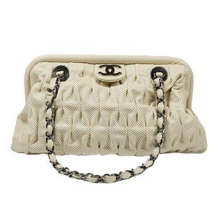 Chanel Cream Top Clasp Bag